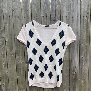 Argyle print sweater-vest